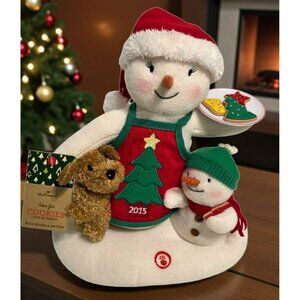 Hallmark 2015 Snowman Plush Time For Cookies Dog Music Motion Holiday Jingle Pal